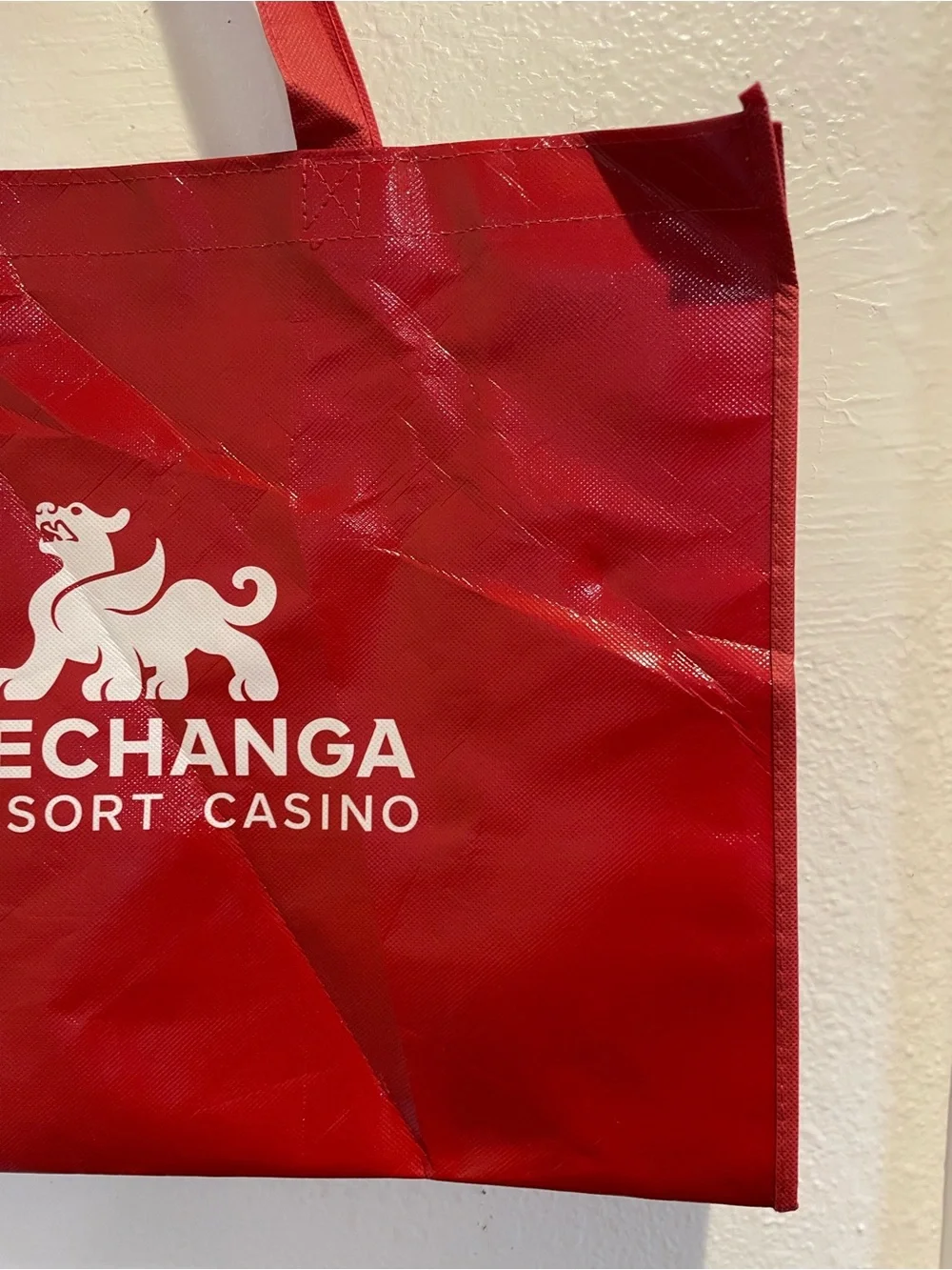 Pechanga Casino Red Tote Bag Lucky Pi Xiu Winged Lion Promotional Item